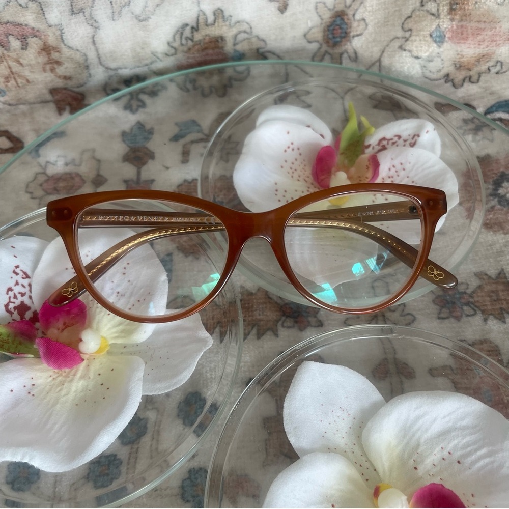 Bottega Veneta Brown Frame Glasses